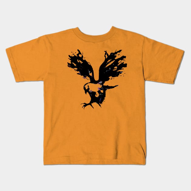 Inky Bird of Prey Kids T-Shirt by madmonkey